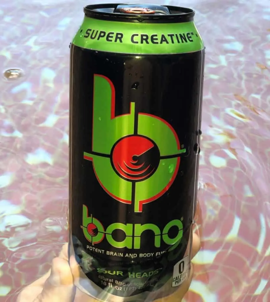 Bang energy drink, sour head flavor.