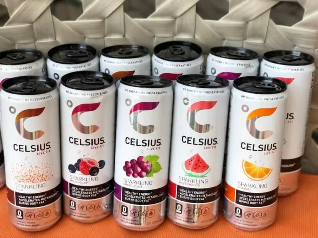 Picture of different flavors of Celsius Energy Drink
