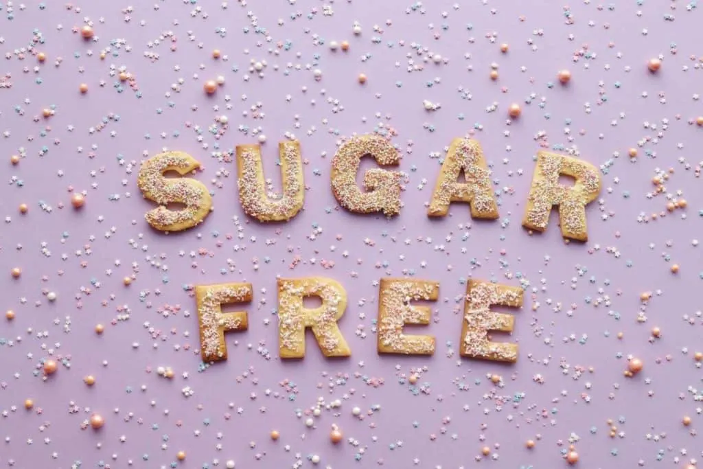 Text that says "sugar free"