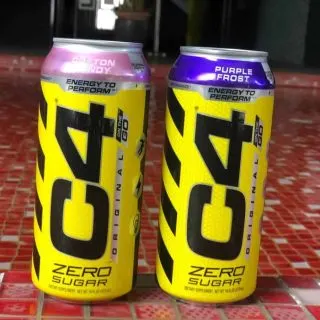 2 cans of C4 energy drink