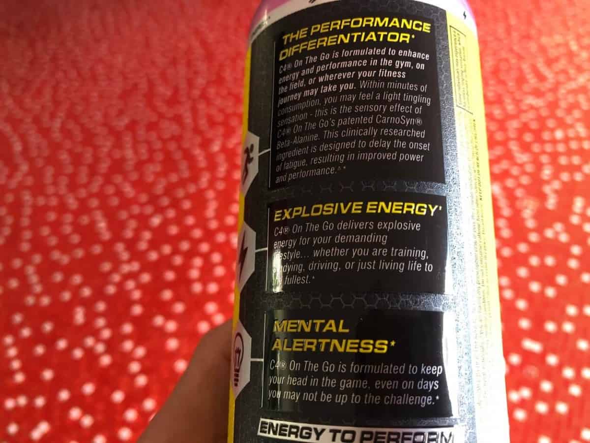 Photo of a can of C4 energy drink