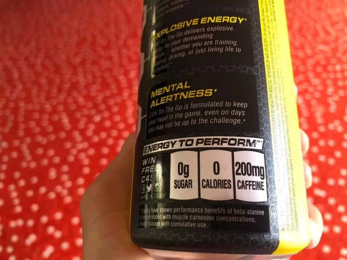 A can of C4 energy drink