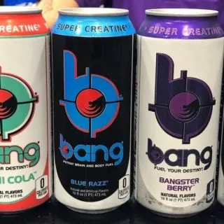 Different flavor of BANG Energy Drinks.