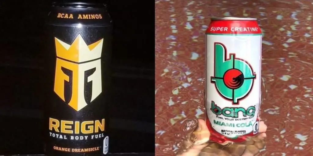 A can of Reign and Bang