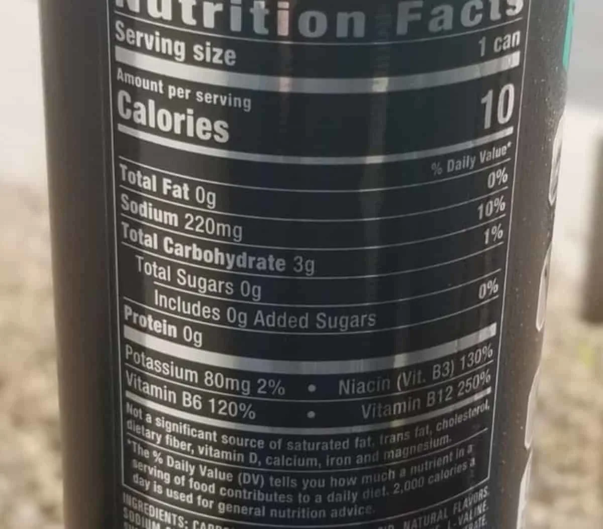 nutrition facts of Reign