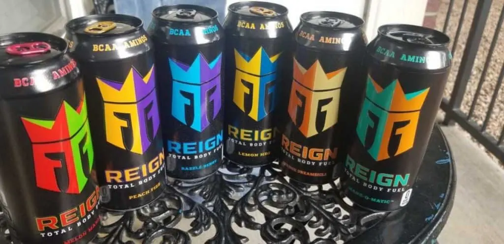 6 cans of Reign energy drink