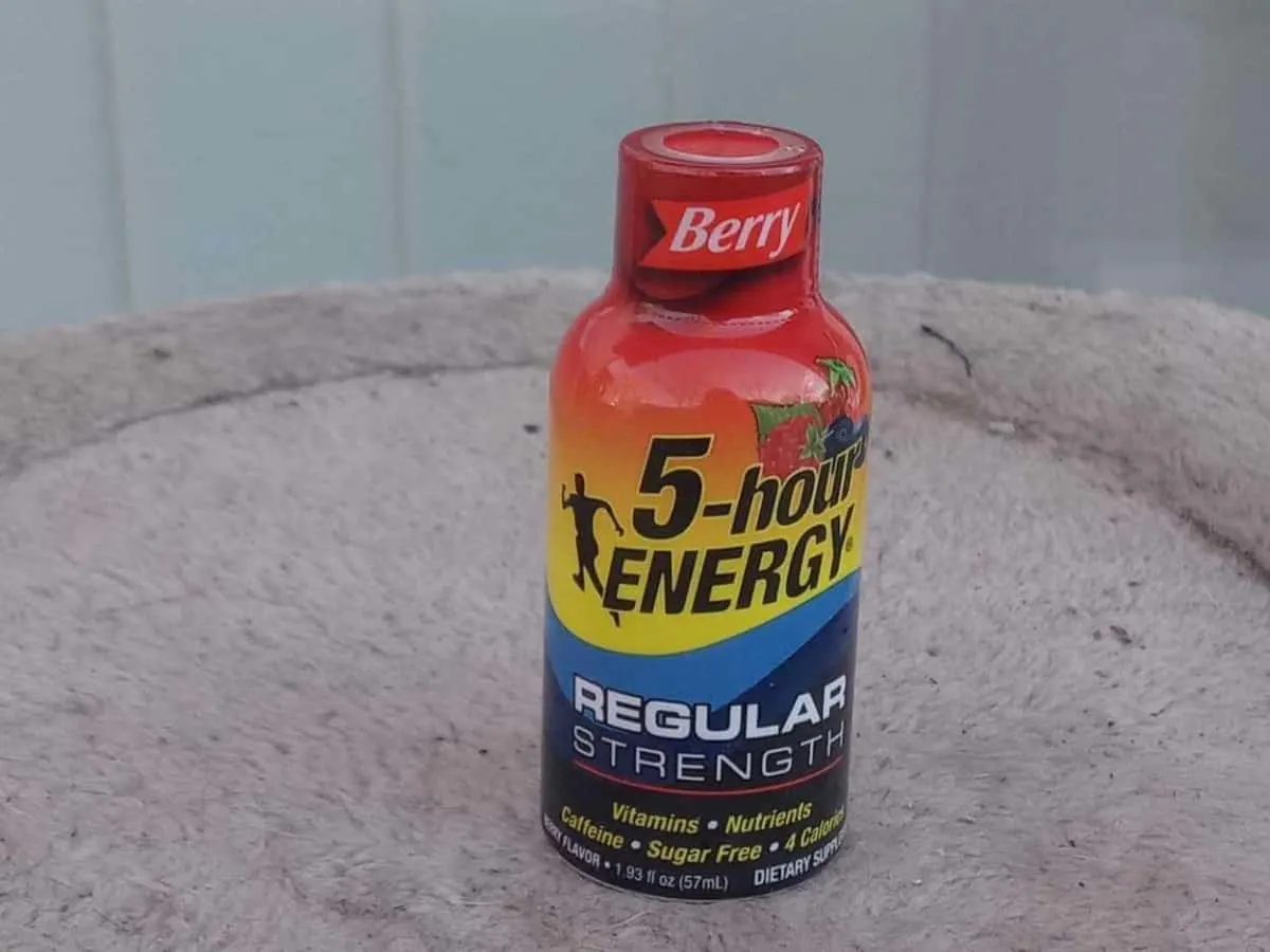 a bottle of 5 hour energy drink