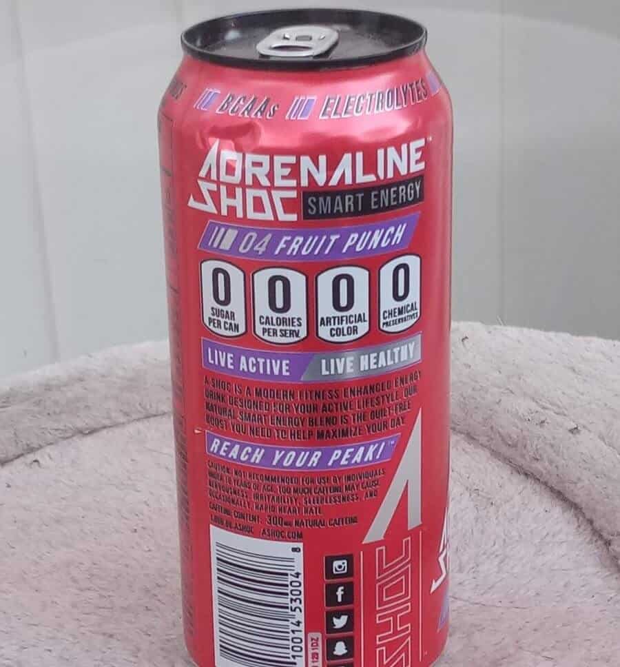 Here's what the can of Adrenaline Shoc shows that can do to your body. But technically, there's more!