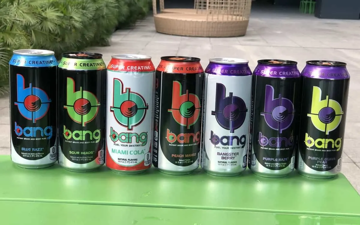 Bang energy drinks with different flavors