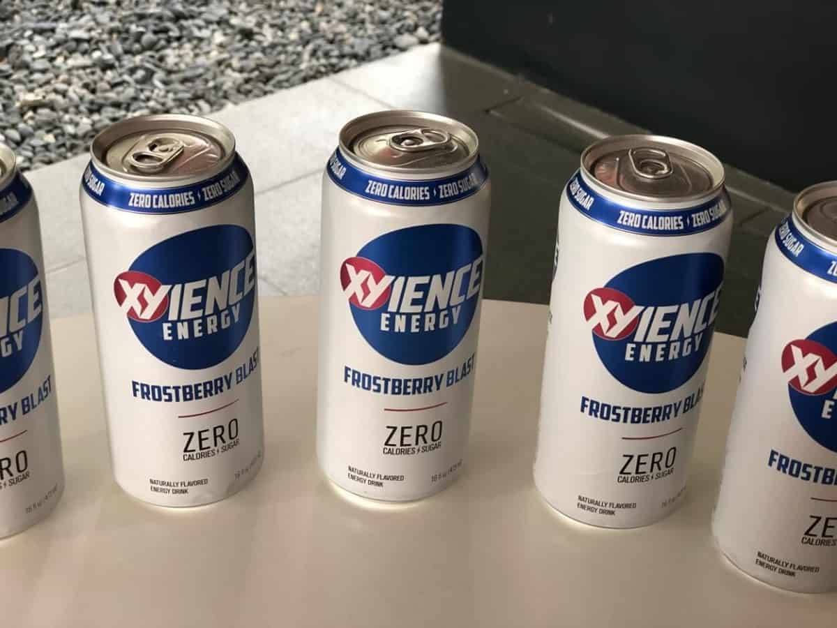 Cans of Xyience energy drink