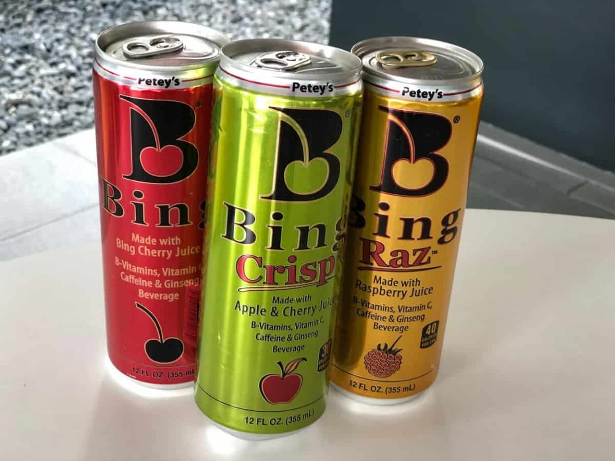Bing energy drink in different flavors