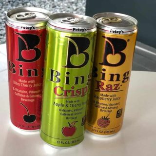 Cans of Bing energy drink