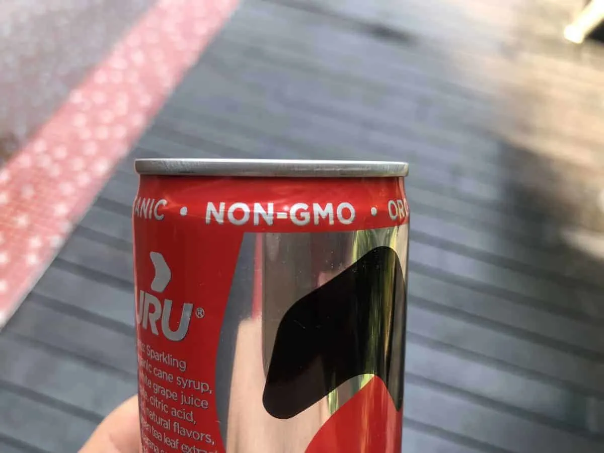 A photo of Guru stating it is Non-Gmo.