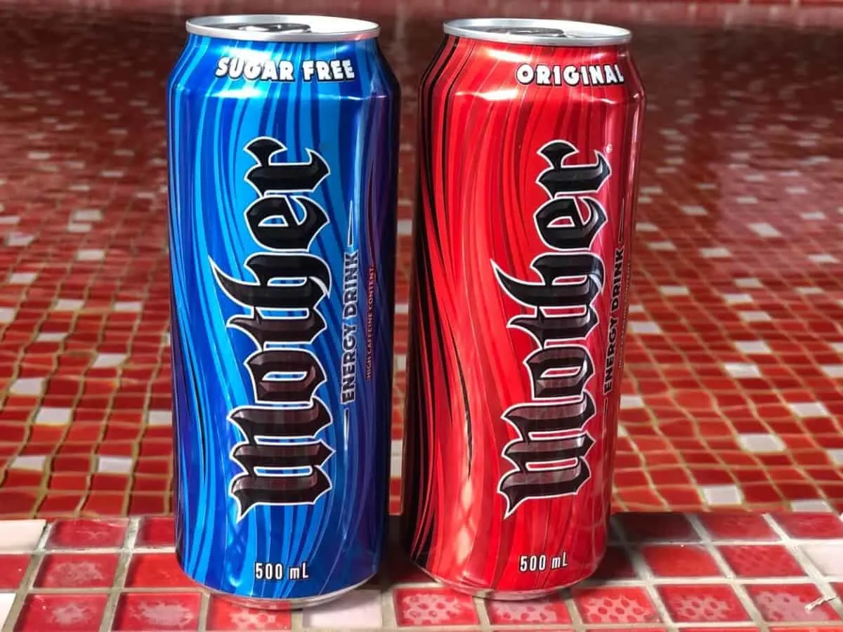 2 cans of mother energy drink