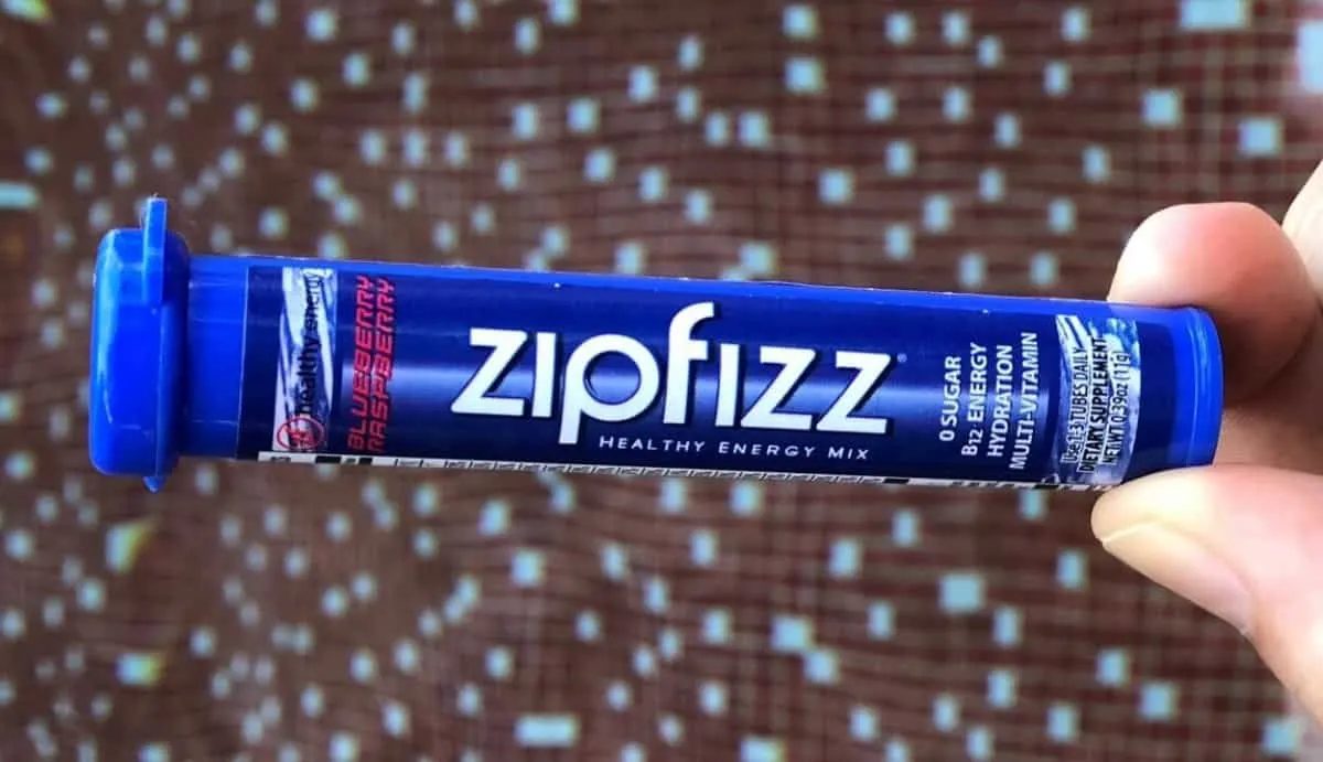 A tube of Zipfizz energy drink