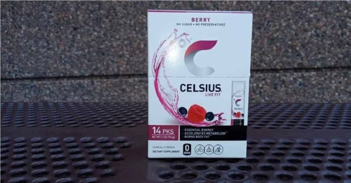 I box of Celsius On-The-Go packets