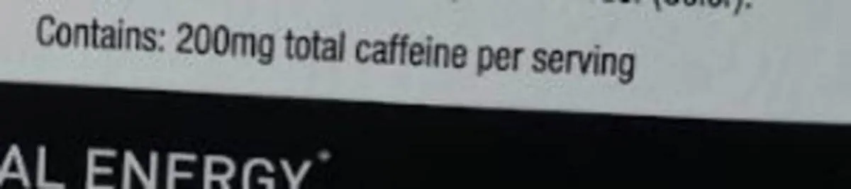 total caffeine content of Celsius on-the-go per serving.