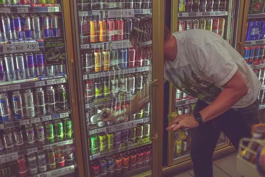 energy drinks vending machine
