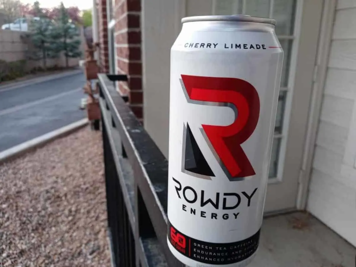 A can of Rowdy  Energy Cherry Limeade.