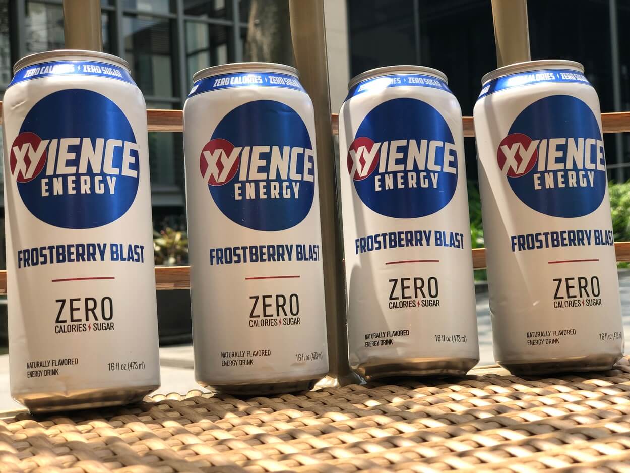 four cans of Xyience energy.
