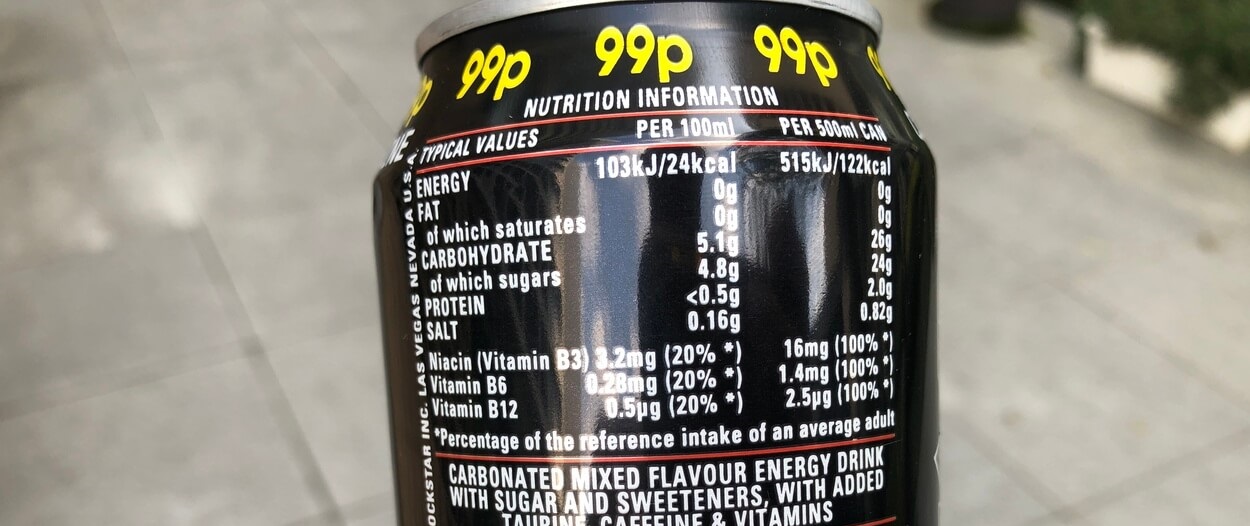 Rockstar energy drink nutrition facts