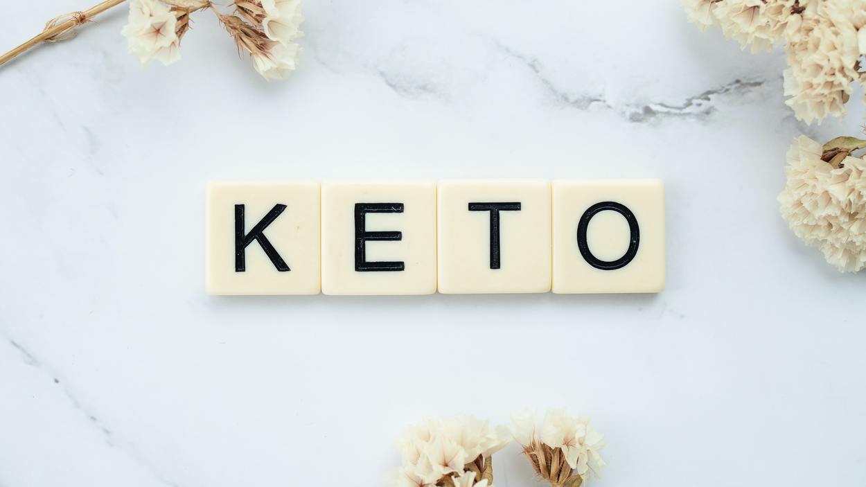 A decorative image showing the word keto