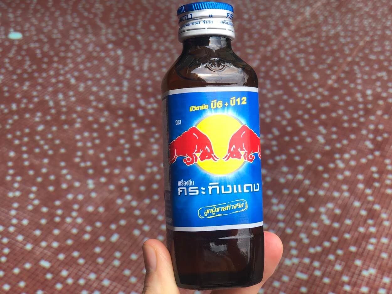 A bottle of Krating Daeng