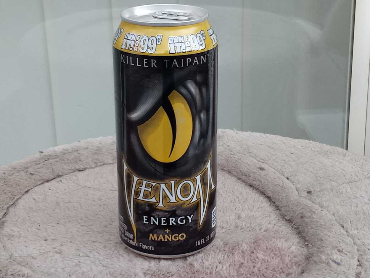 A can of venom energy drink