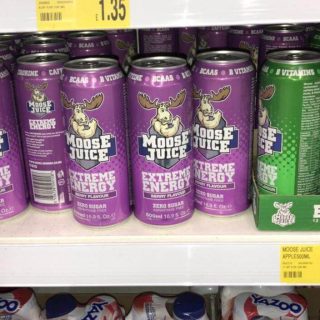 Moose Juice in a shelf