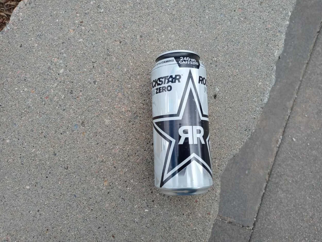 Image shows a can of a rockstar ice