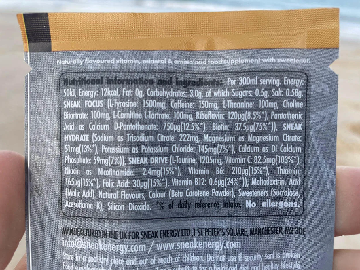 Ingredients and nutritional information 