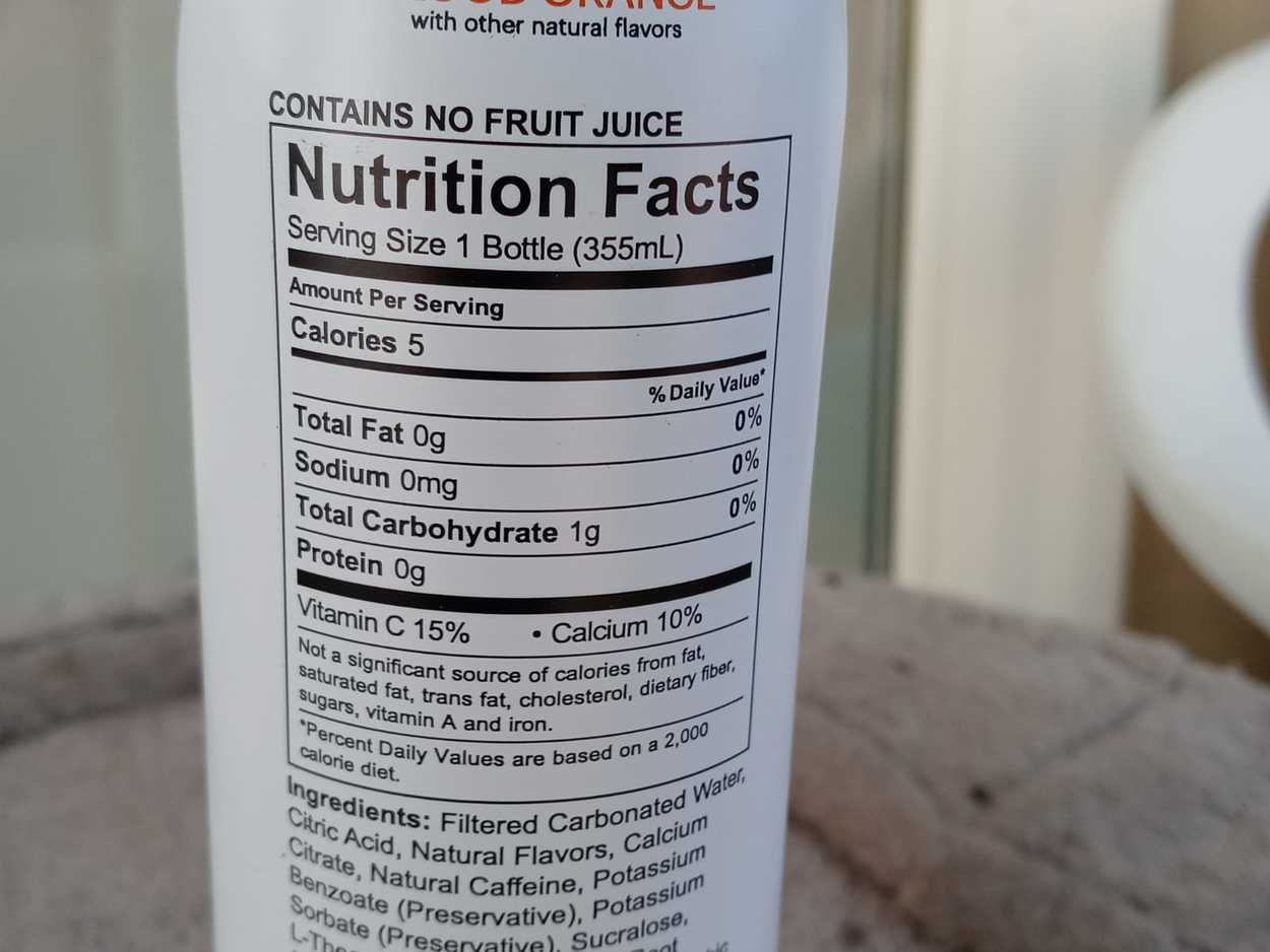 Uptime Nutrition Facts