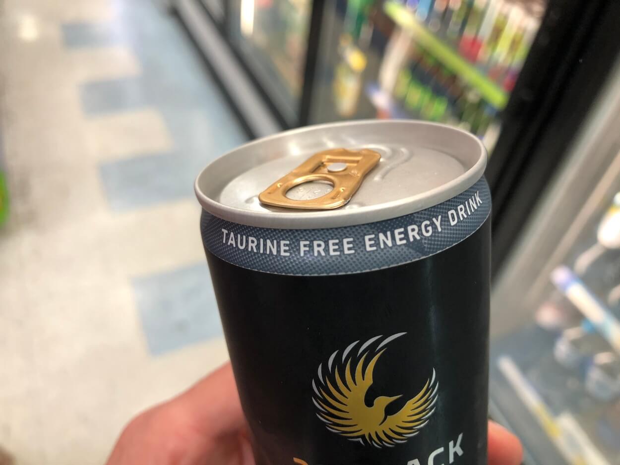 A taurine free energy drink