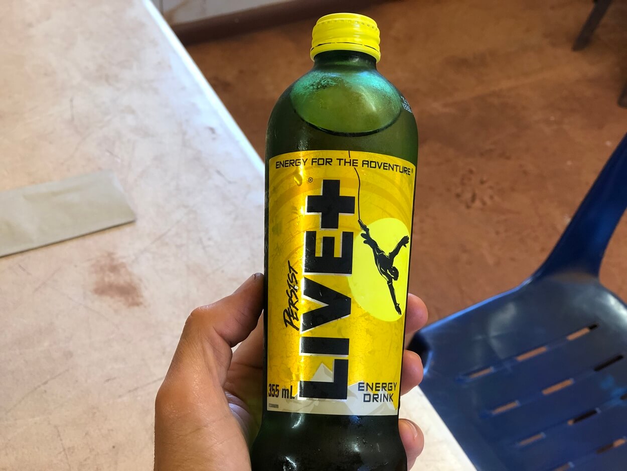 A 355ml bottle of Live+