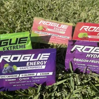 Rogue Energy in sachets.