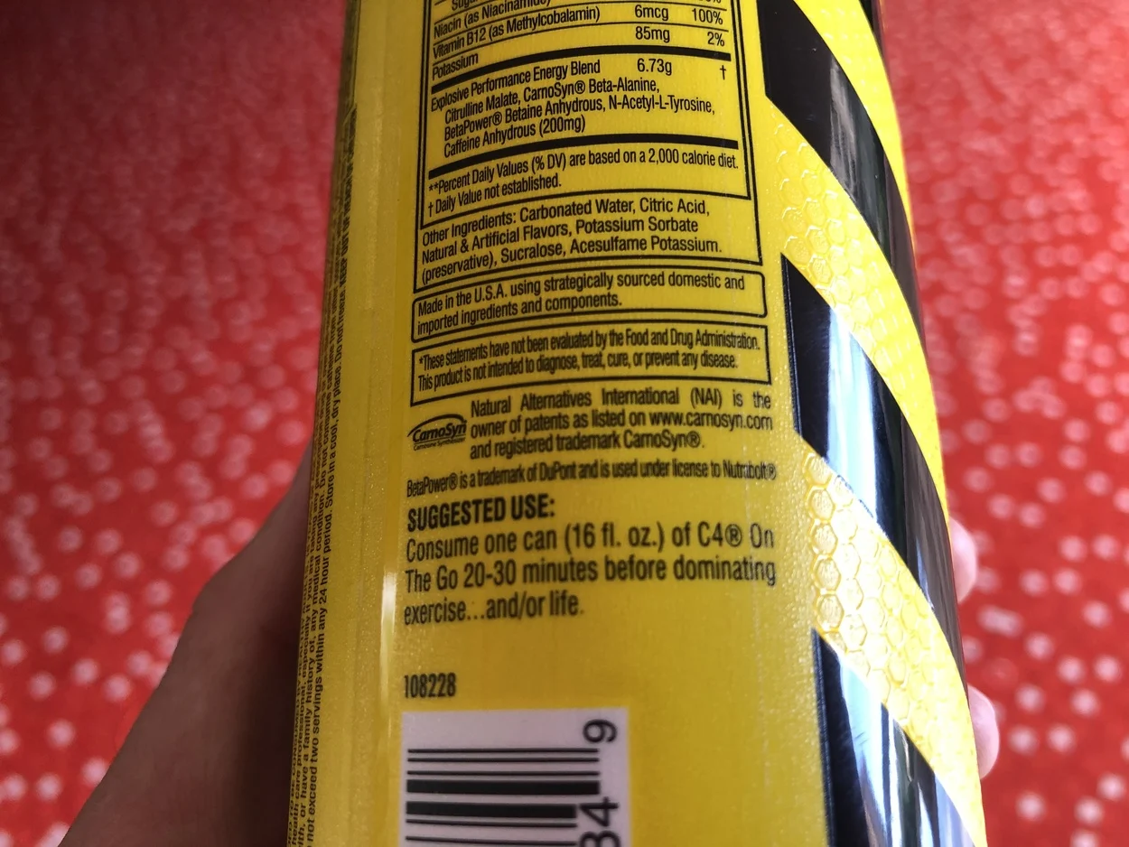 Other Ingredients In C4 Energy Drink 
