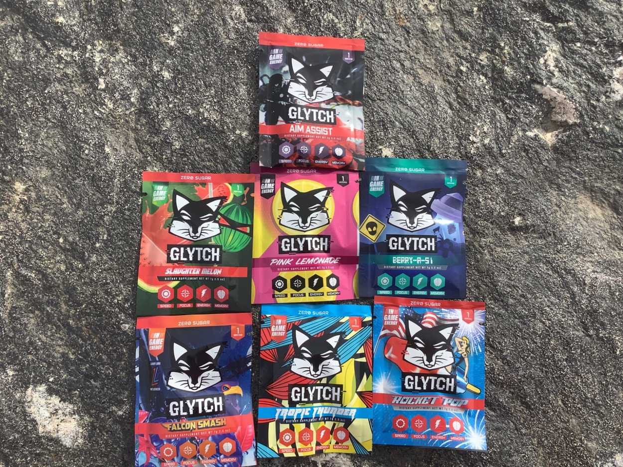 Glytch energy drink packets