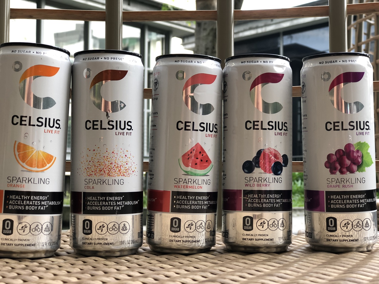 Image of Celsius energy drink in different flavors