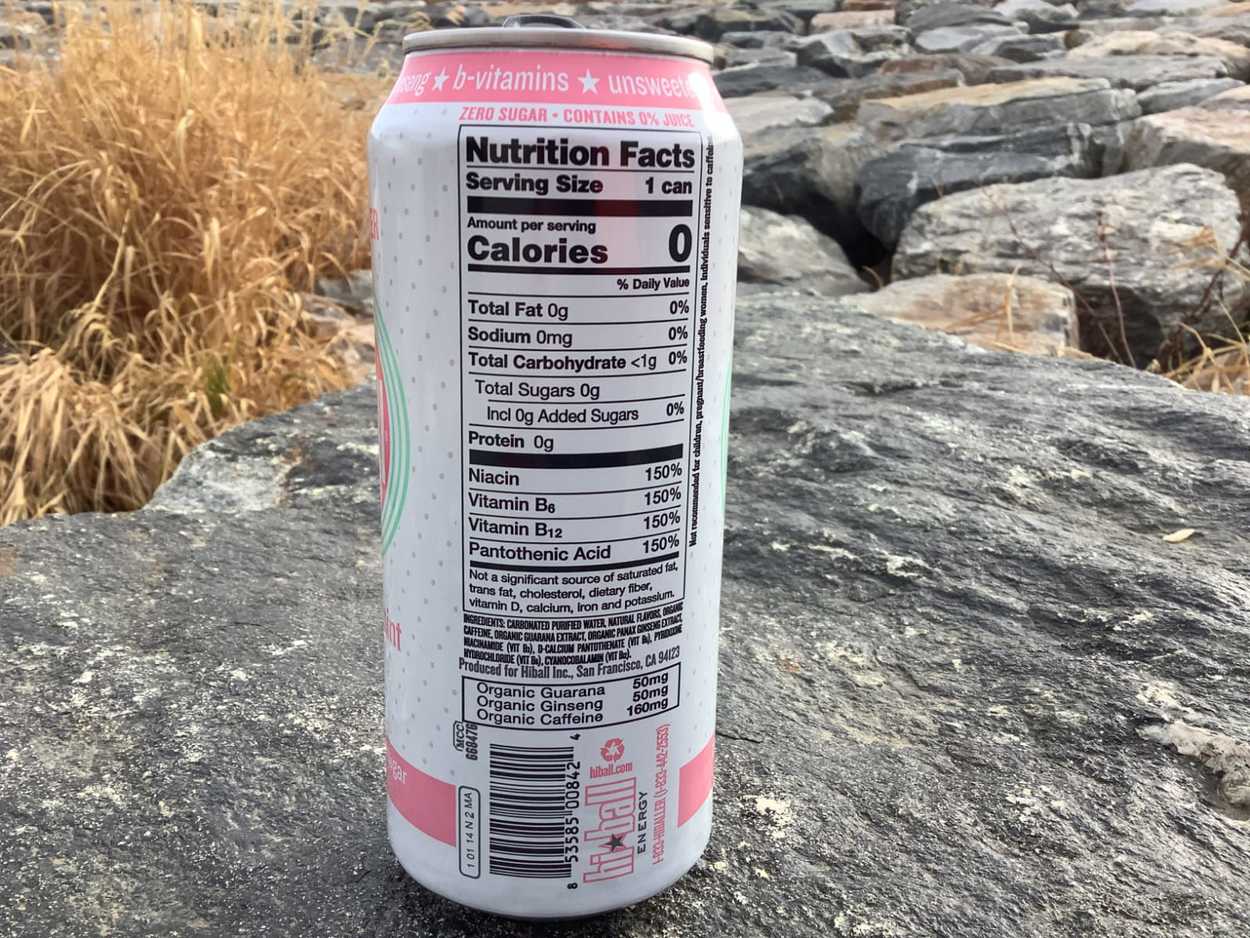 Nutrition Facts Of Hi Ball Energy Drink