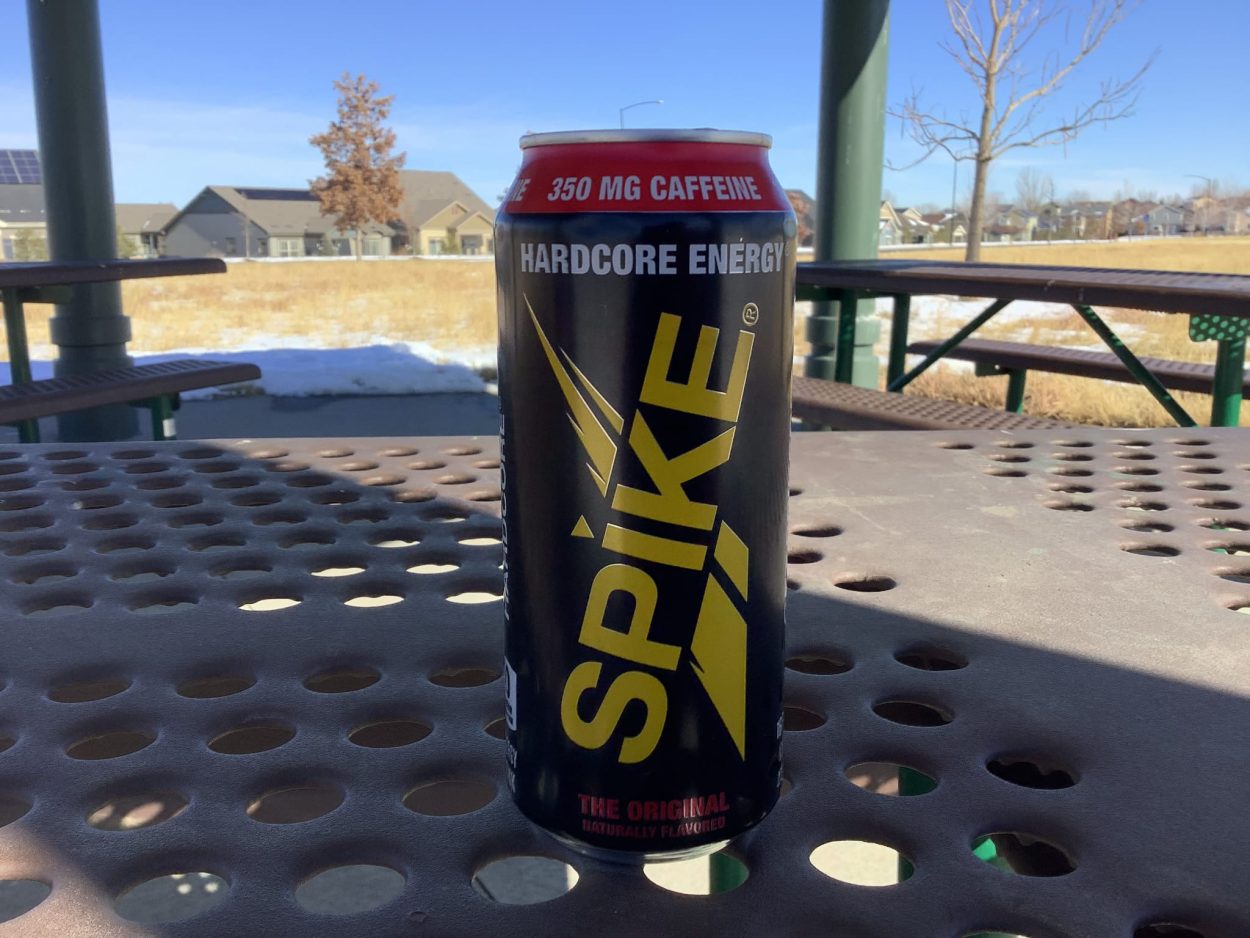 Spike energy drink can