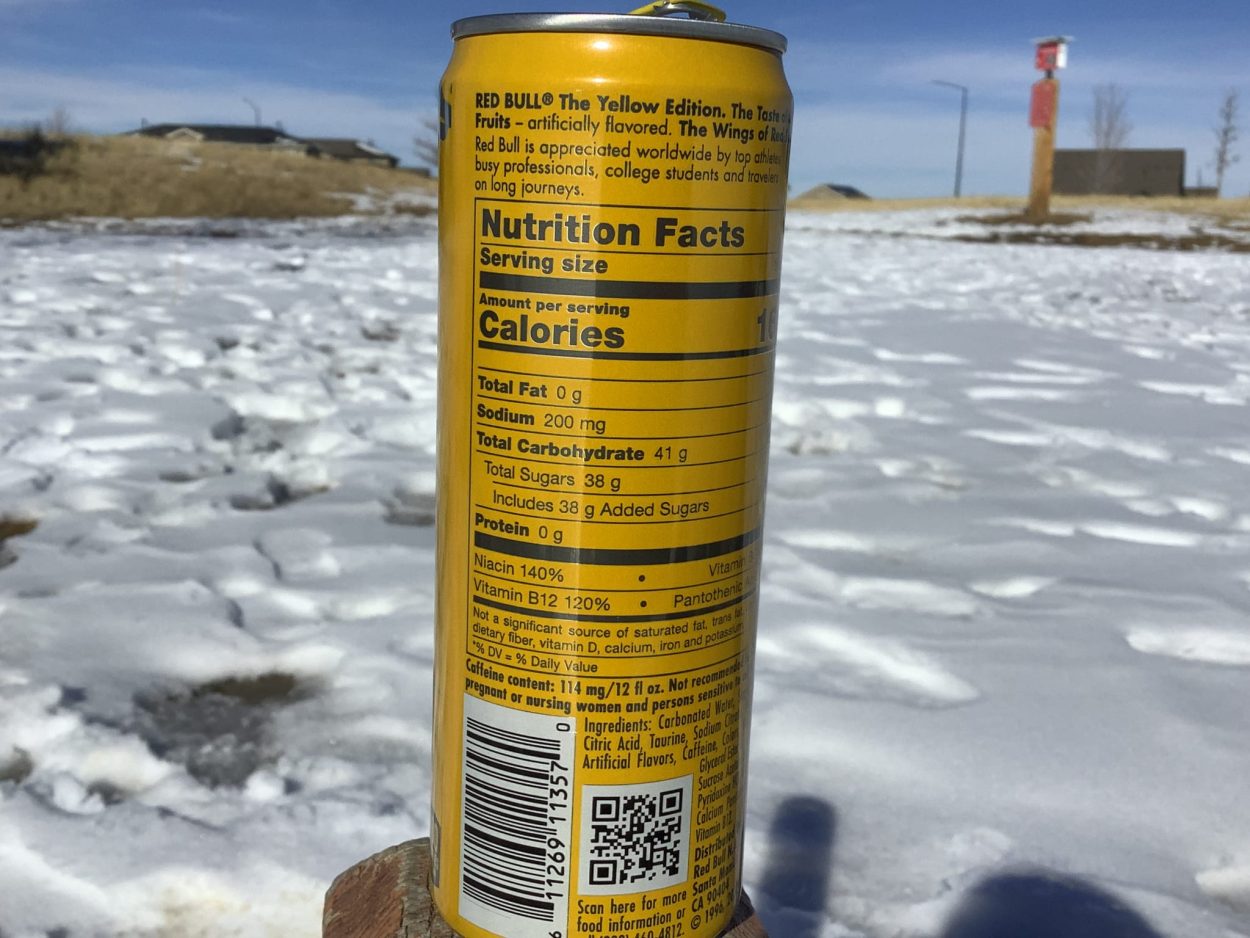 Red Bull Yellow Edition Nutrition Facts