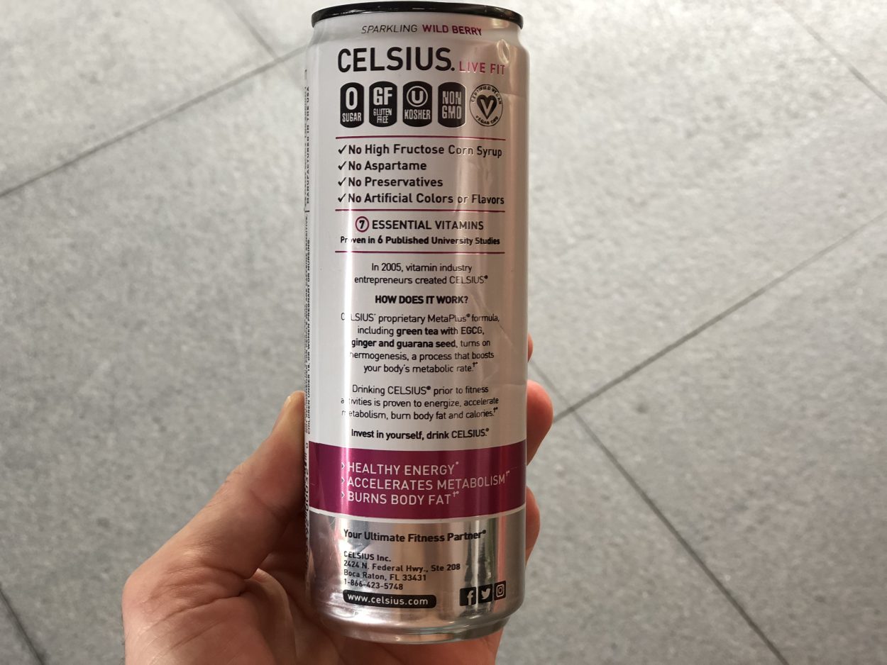 Celcius Energy Drink Ingredients
