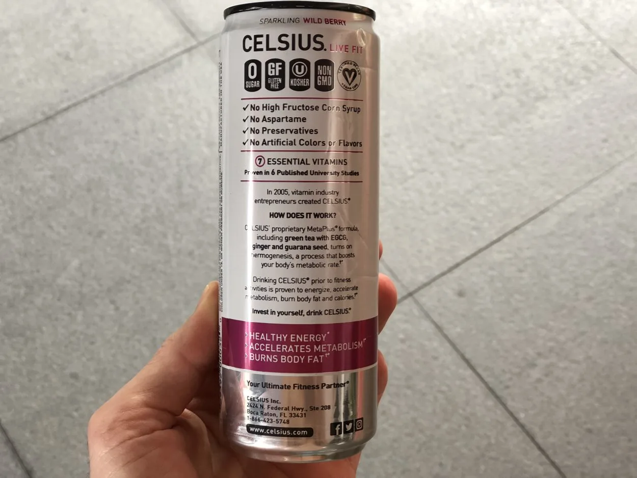 Celcius Energy Drink Ingredients
