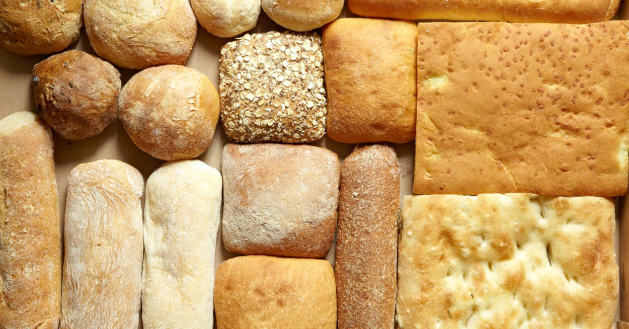 Image of different pastry and bread products.