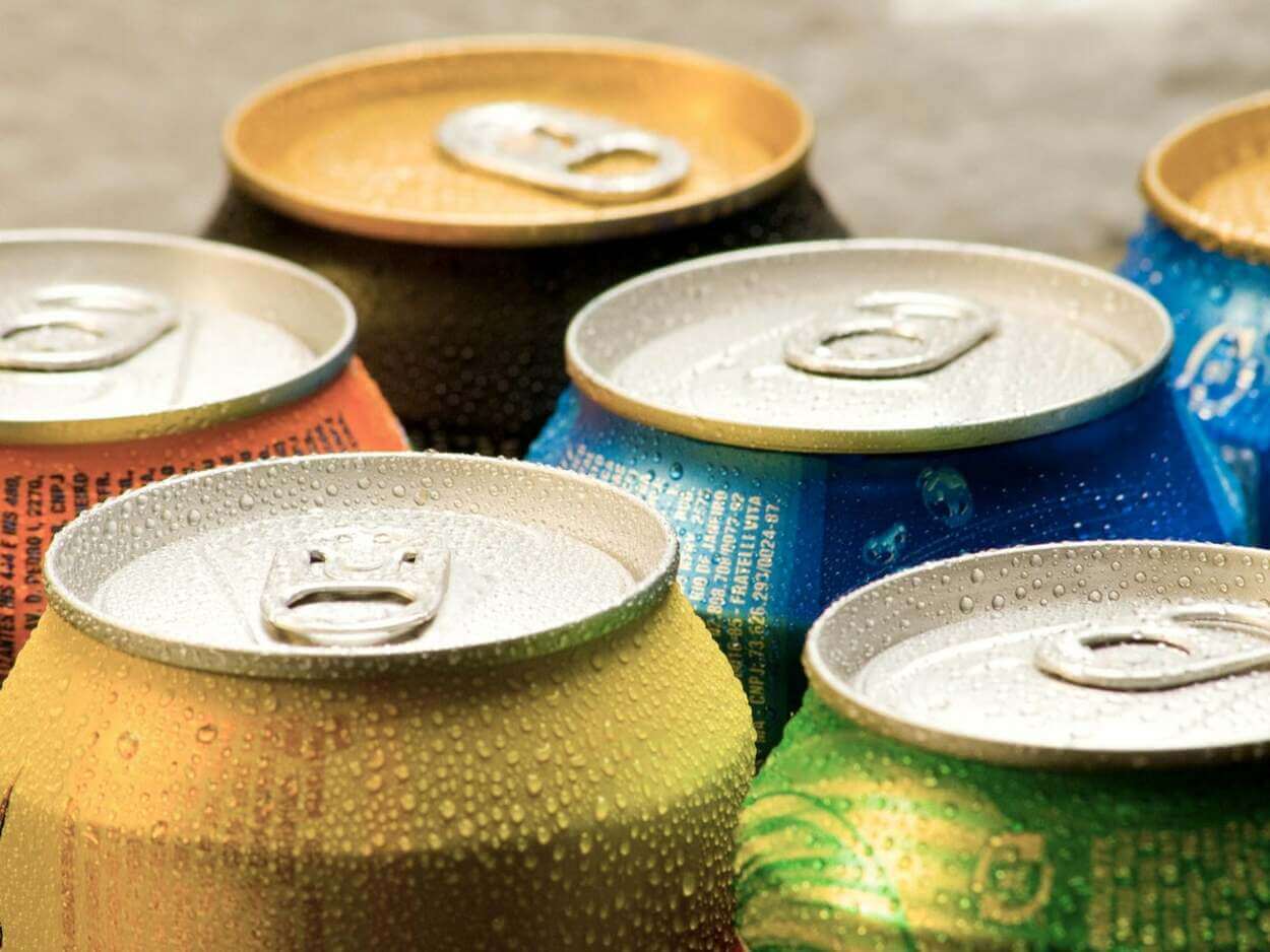 Cans of Energy Drinks.