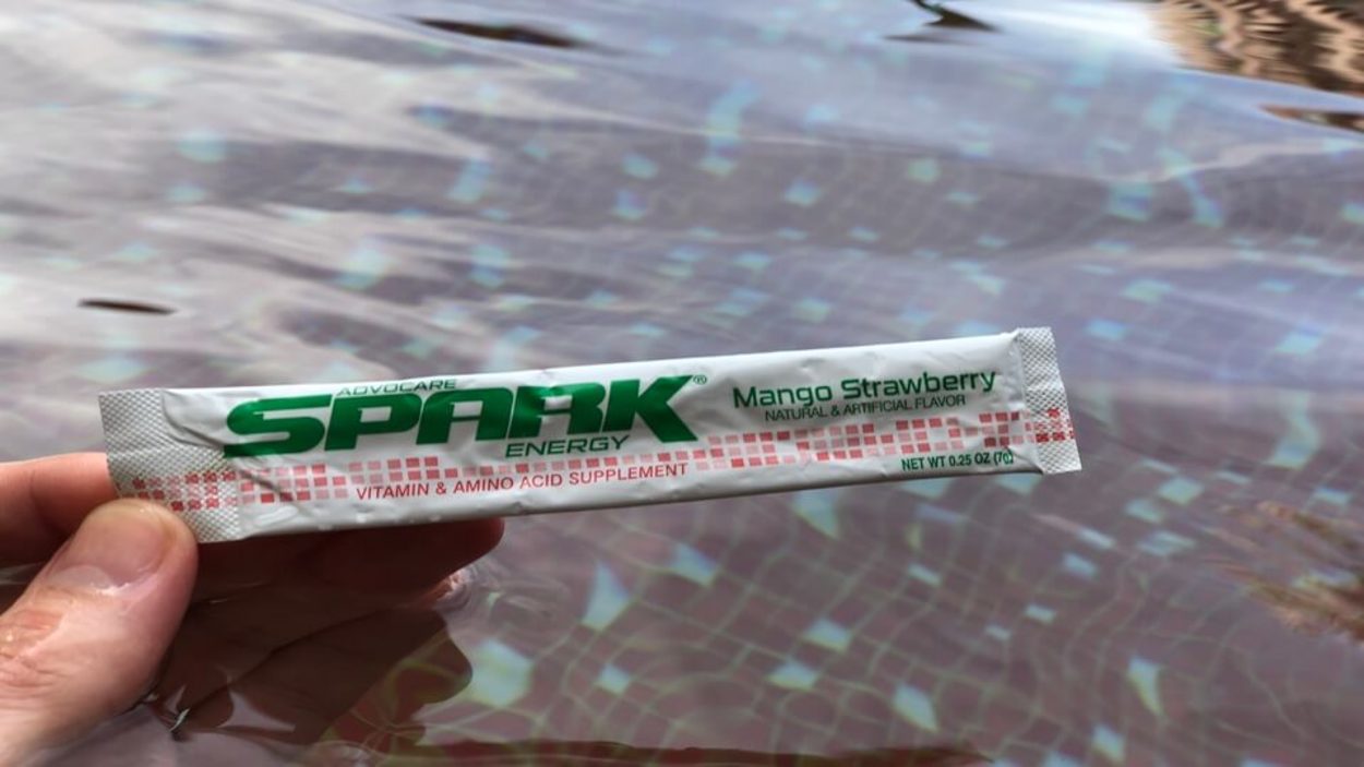 Image of sachet of advocare spark energy powdered drink.