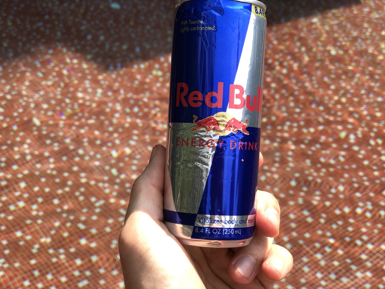 Image of a can of red bull.