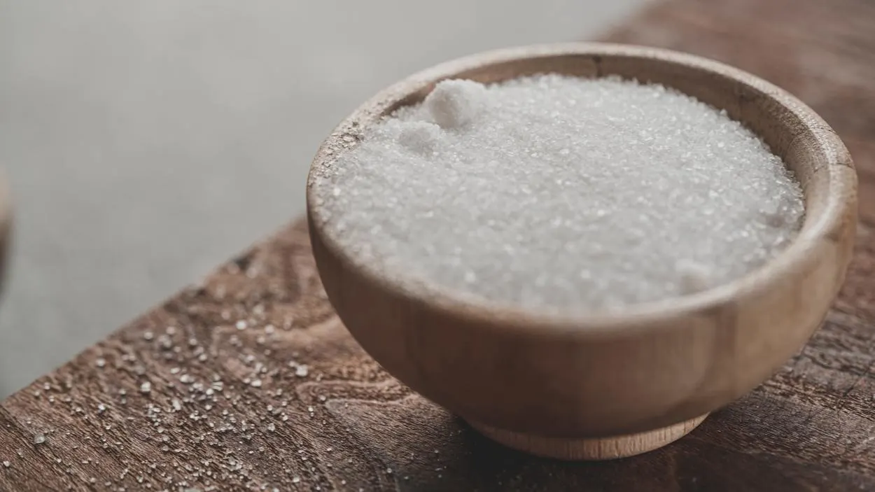 Image of sugar in a jar.
