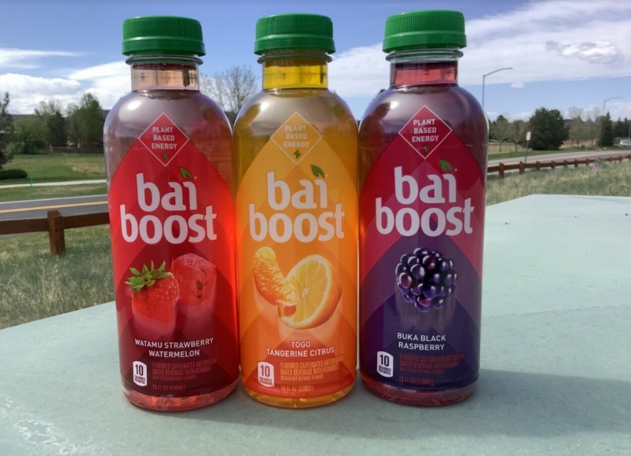 three bottle of Bai Boost
