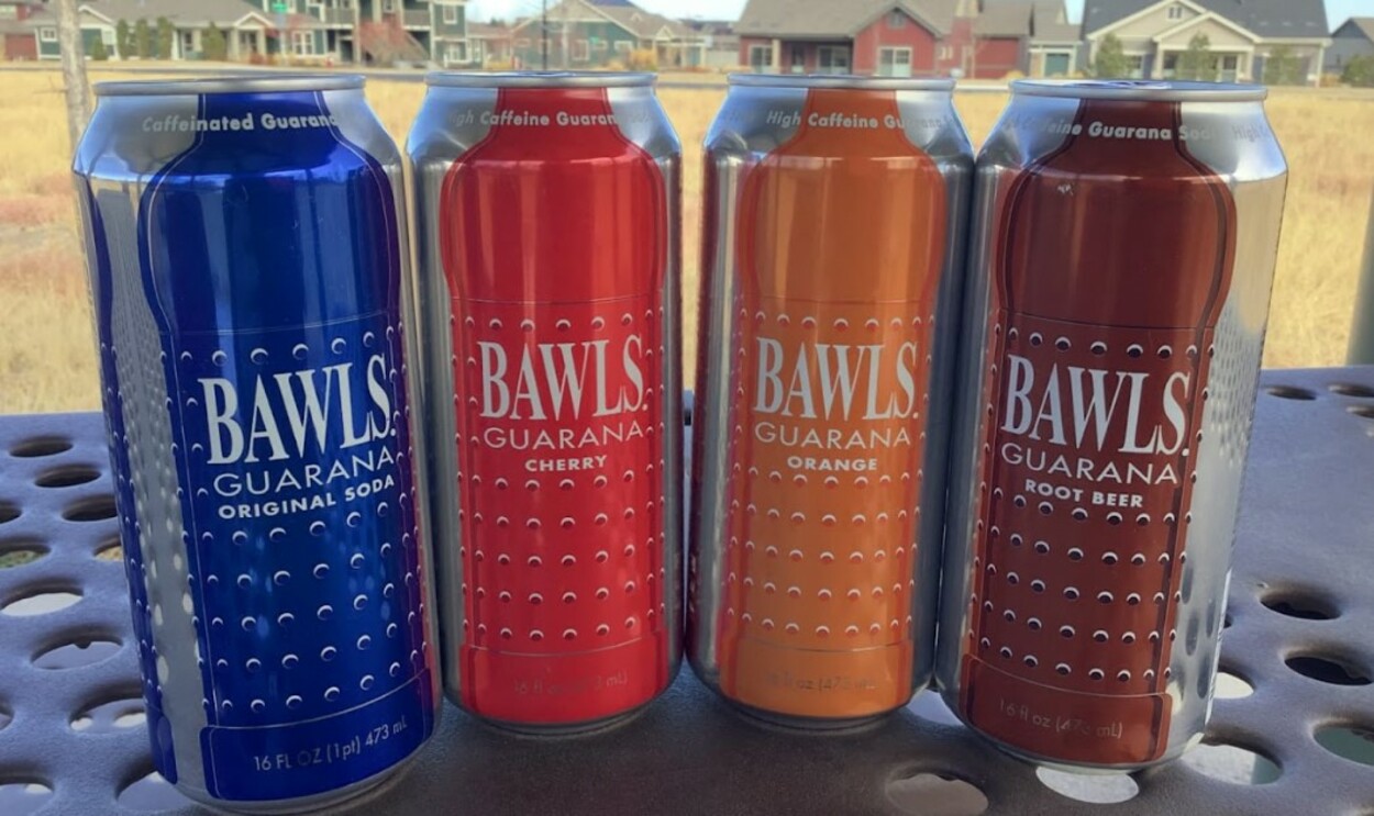 four cans of BAWLS